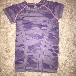 Ivivva Purple Camo Swiftly Tech Tee